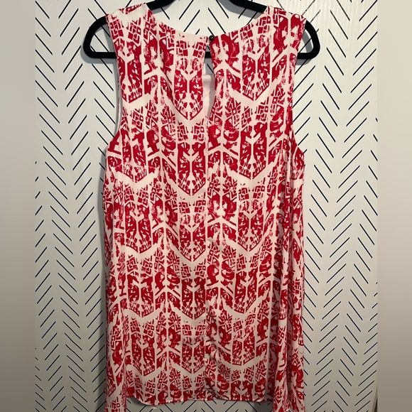 Everly Red and White Sleeveless Dress - Picture 10 of 12